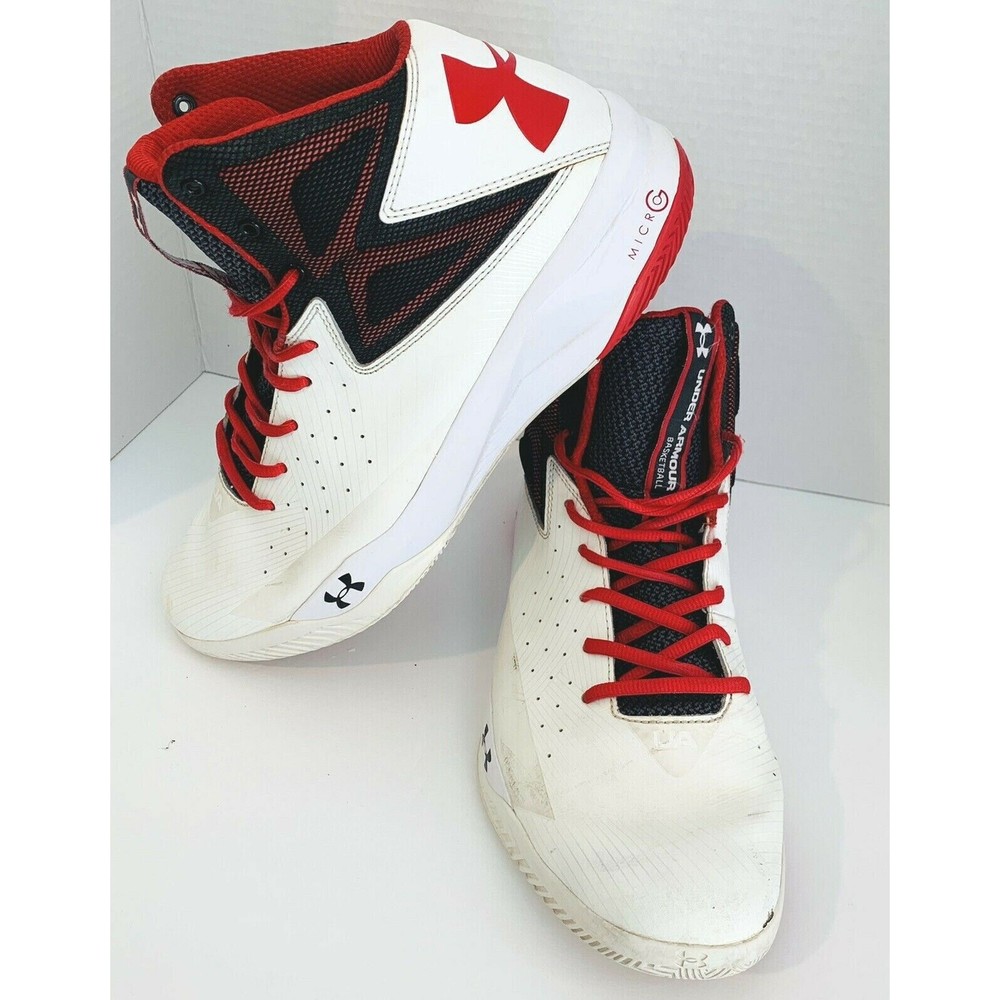 UNDER ARMOUR - UA Rocket [1264224-100] Basketball White/Black/Red ( Size - 12 )